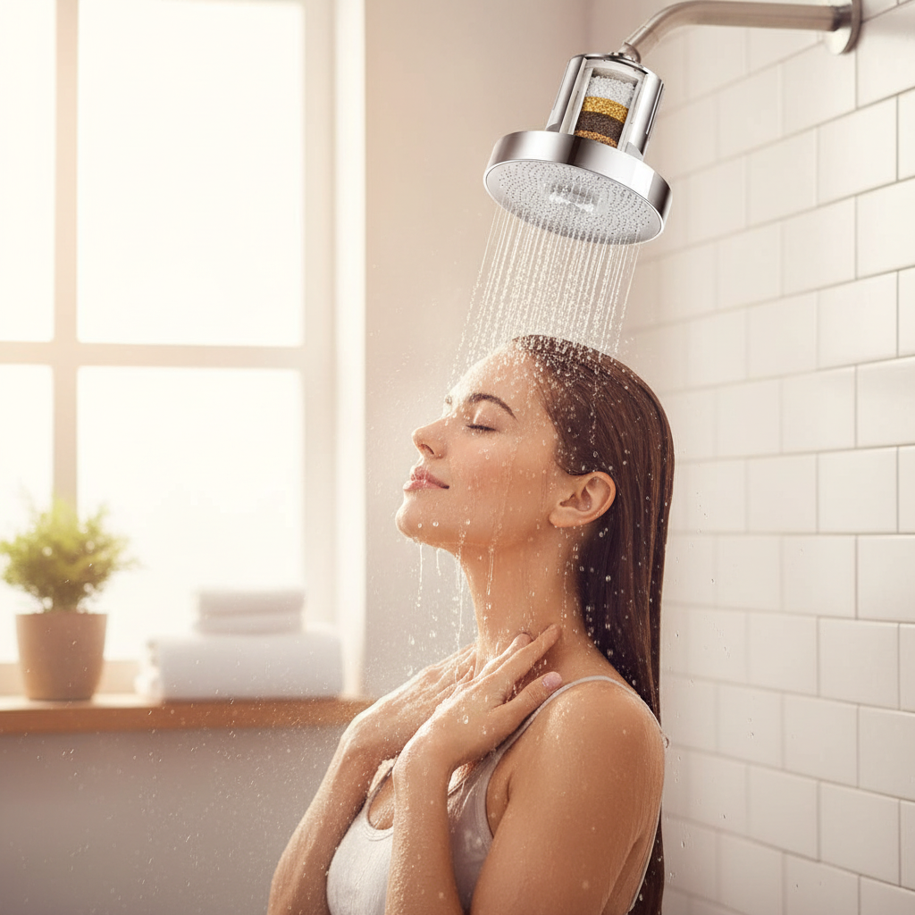 Pressurized Healthier Hair Filtered Shower Head Reduce Hair Shedding Protect Hair Mineral Filtration Shower Head