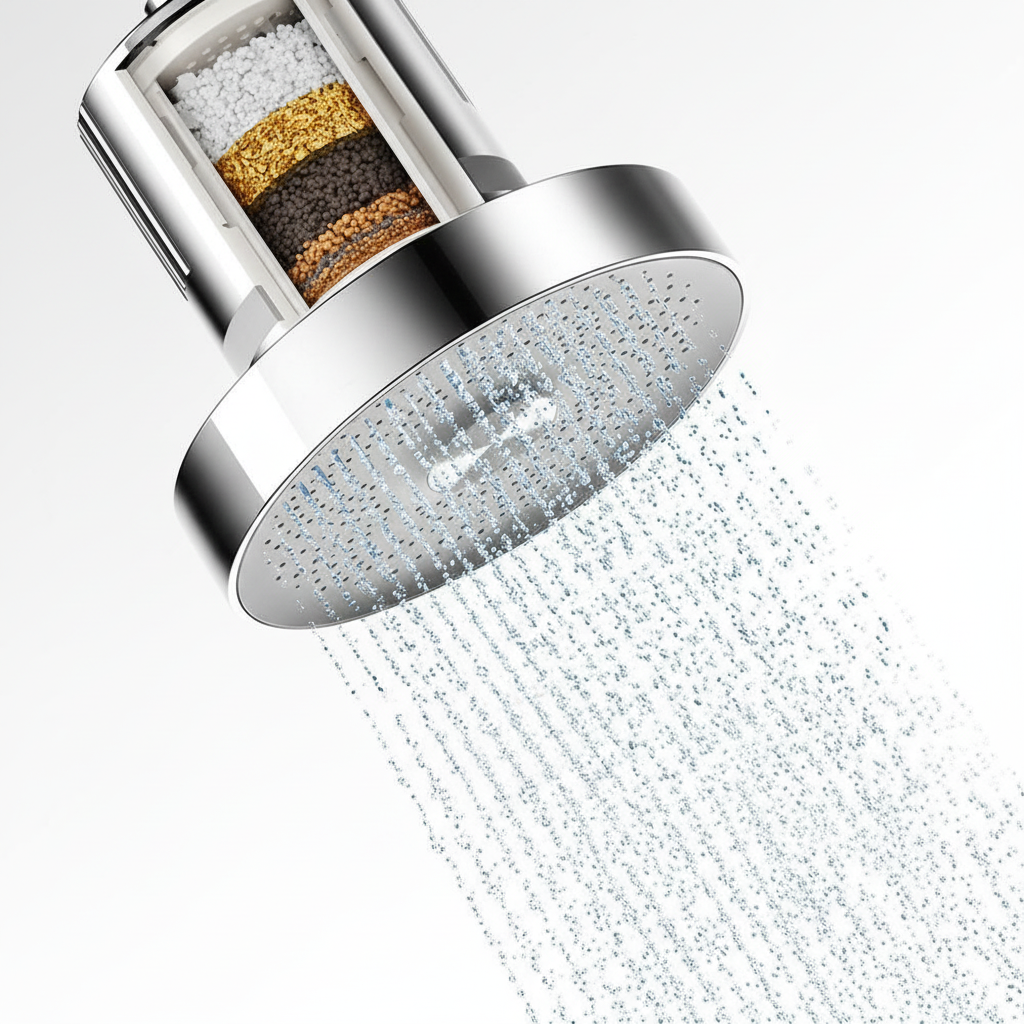 Pressurized Healthier Hair Filtered Shower Head Reduce Hair Shedding Protect Hair Mineral Filtration Shower Head